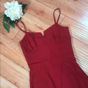 Express Sleeveless Red Sweetheart Dress